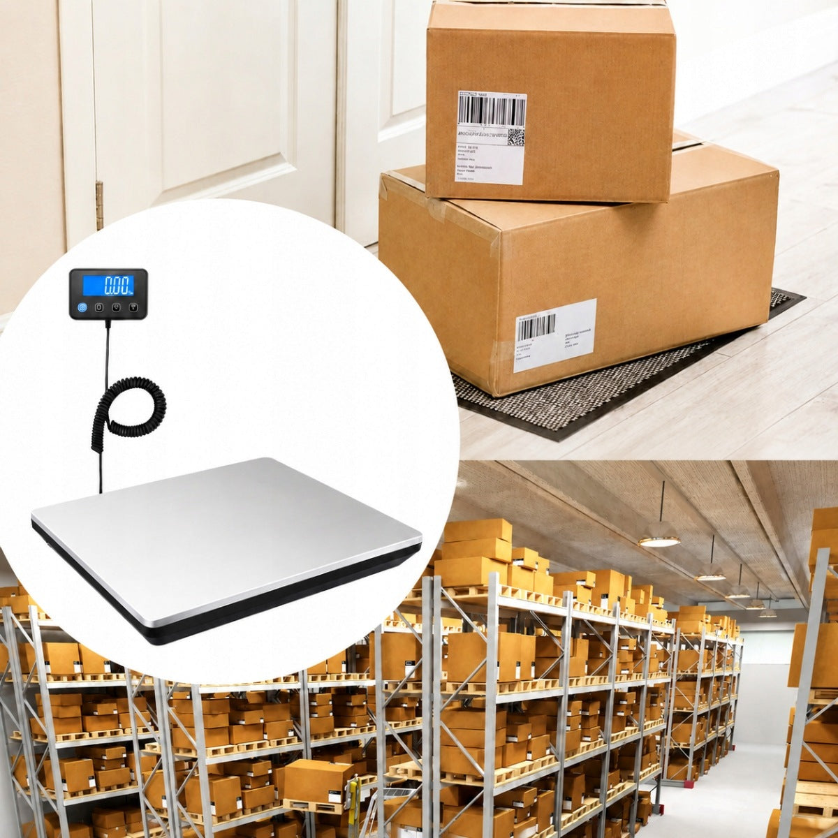 200KG POSTAL SCALE WITH LCD AND HOLD FUNCTION, SILVER Manufacturer code 4058812929824