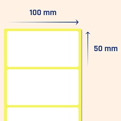 200PCS 100 X 50MM - LARGE WHITE PRICE STICKERS LABEL FOR HOME Manufacturer code 200-SZTUK-100-50-MM