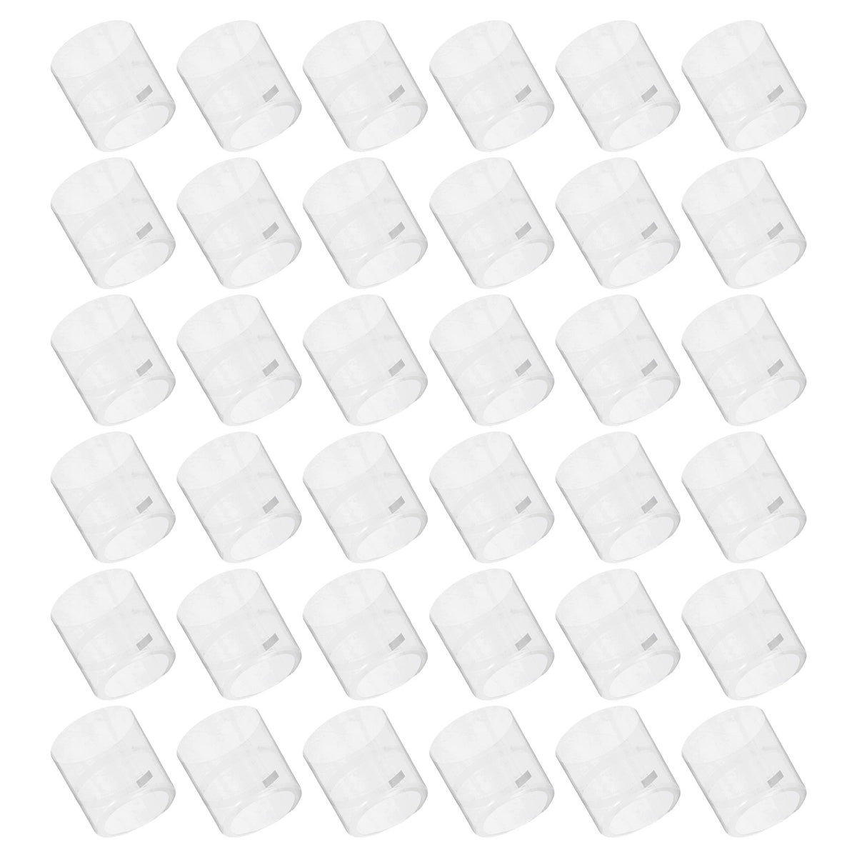 200Pcs Transparent PVC Heat Shrink Bottle Sealing Wraps with Tear Strips Thickness 1 μ