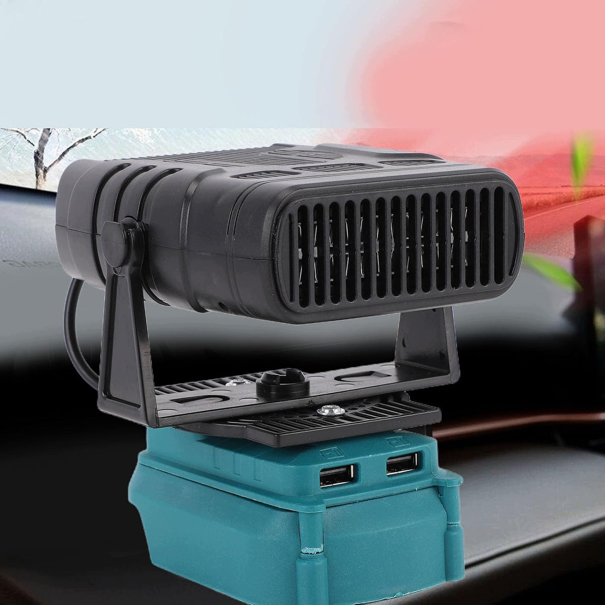 200W PORTABLE BATTERY OPERATED 2-SPEED QUIET HEATER Brand GAR