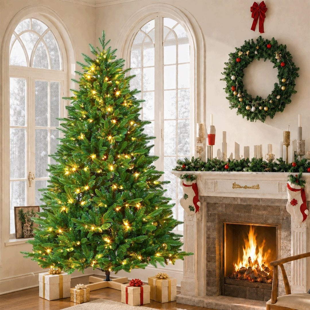 2026 ARTIFICIAL CHRISTMAS TREE PE SPRUCE 180 CM THICK AS REAL WITH LED LIGHTS Brand no brand