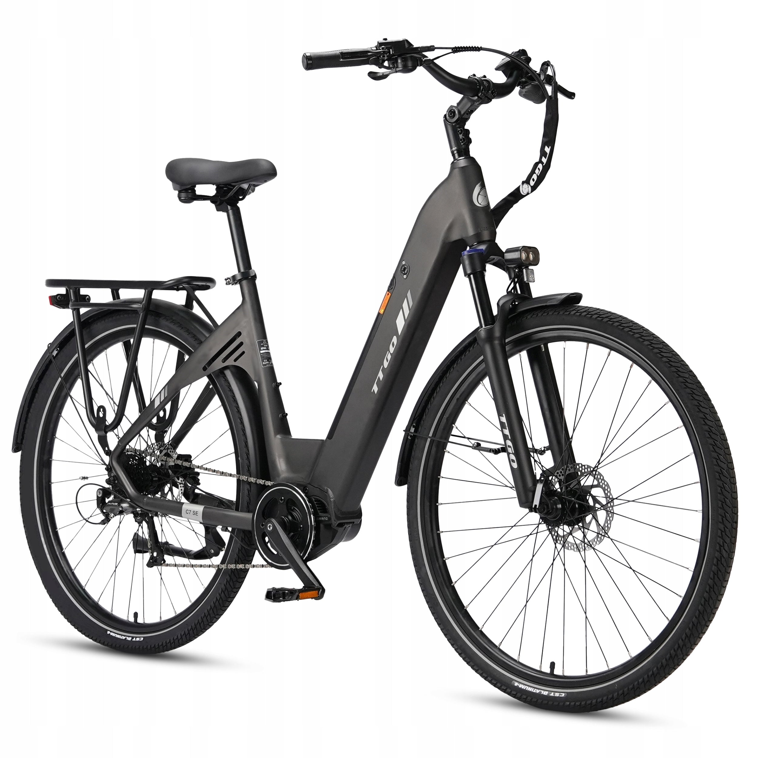 2026 City electric bike TTGO C7 SE 36V 18Ah 130HP Shimano 9-sp Foldability self-assembly, adjustable