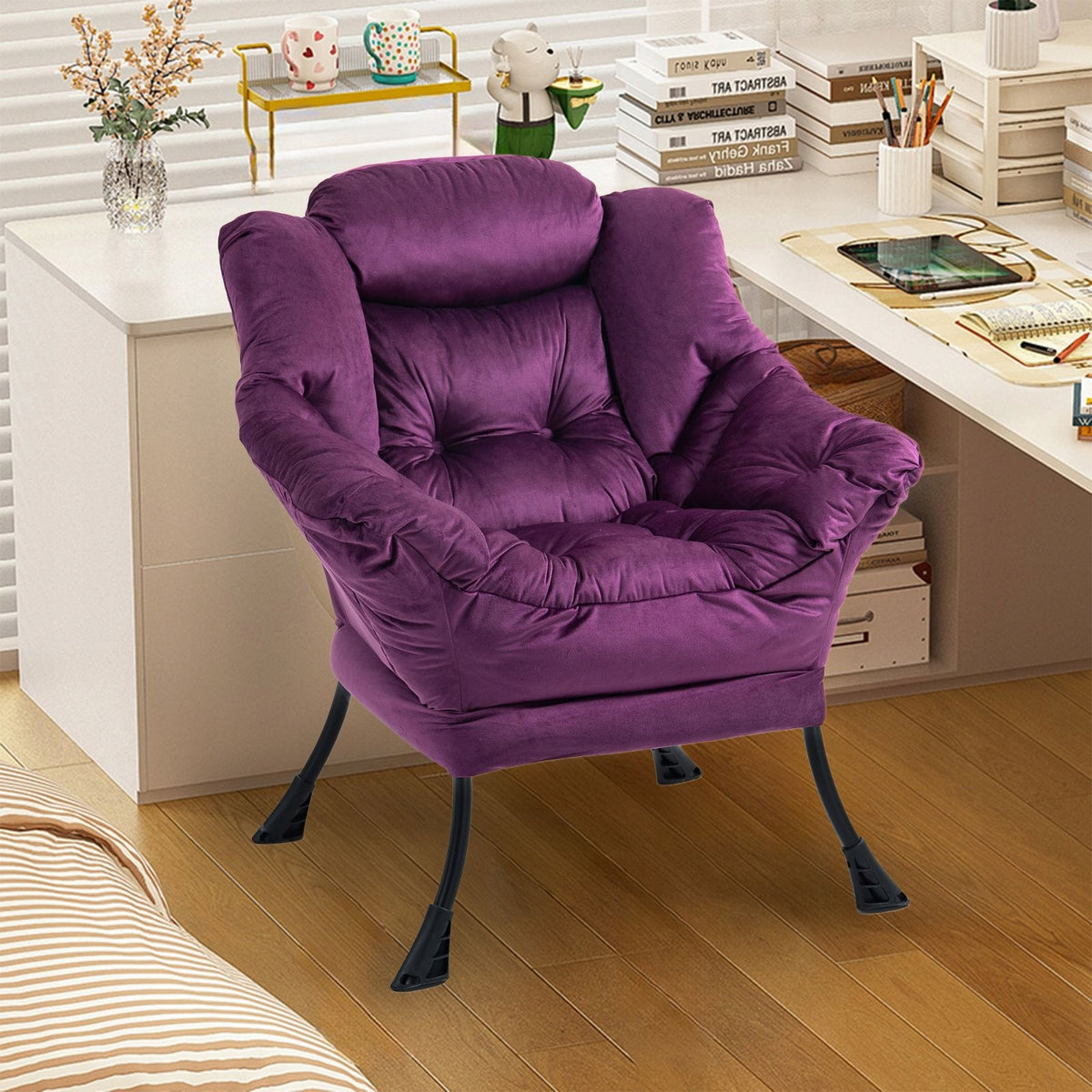 2026 Comfortable relaxation chair with metal frame and pocket Furniture depth 40 cm