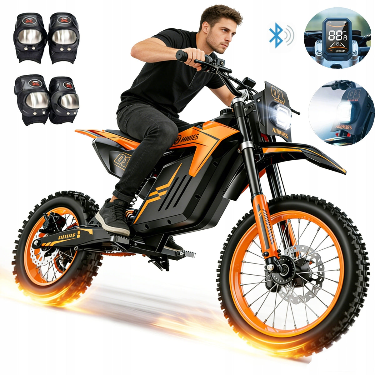 2026 Electric Motorcycle HillMiles MilePop1 3000W 25Ah 48V 60km/h Bluetooth