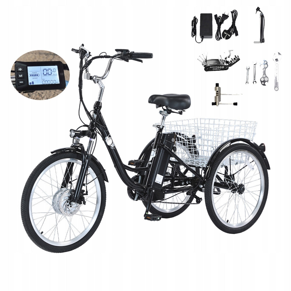 2026 Electric Tricycle GOGOBEST GF100 350W 35KM/H 18.2AH 24" Brand GOGOBEST