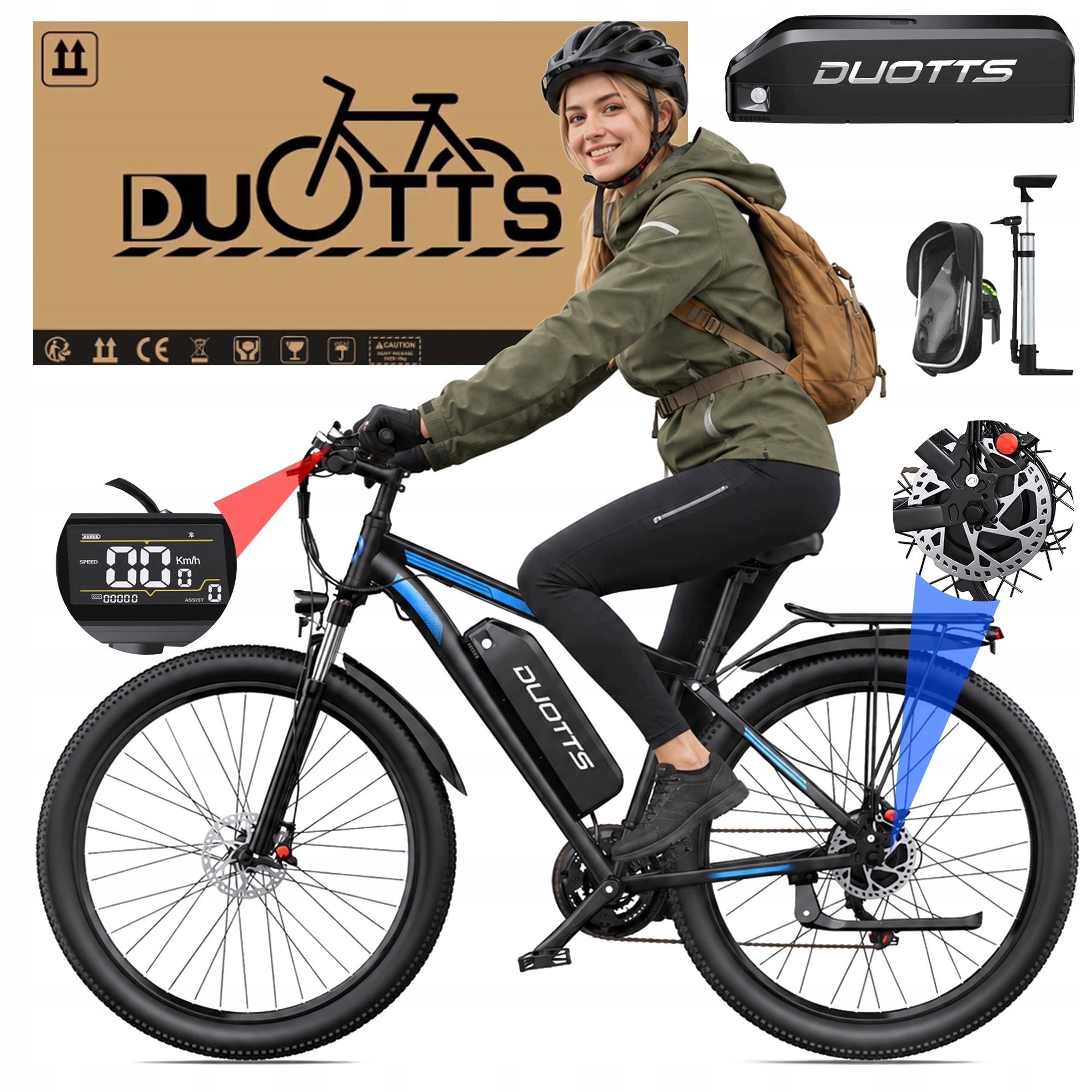 2026 Electric Vehicle DUOTTS C29L 48V 15Ah 1000W 55KM/H 100HP oil brakes