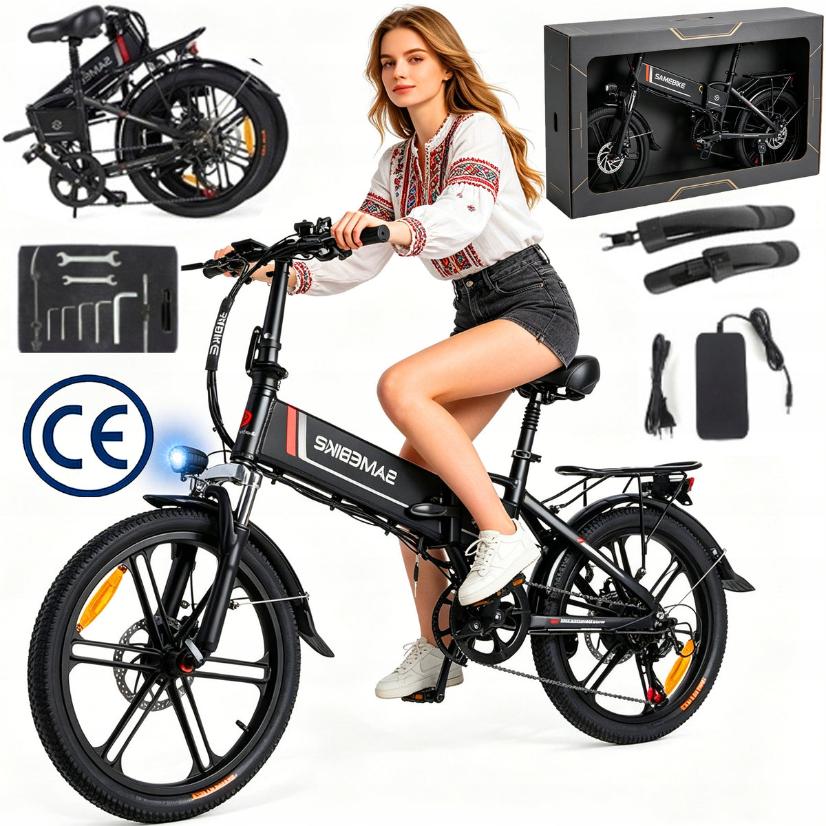 2026 Electric Vehicle Samebike 20LVXD30-II 90KM 468W 20" with long range Packaging status original