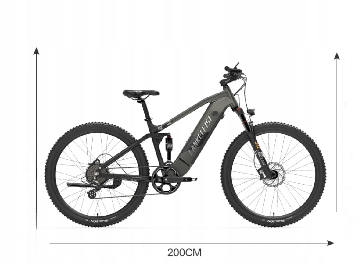 2026 Electric vehicle LANKELEISI RX600 PRO 1000W 48V20AH 150KM 44KM/H 29" Foldability partially assembled, calibrated