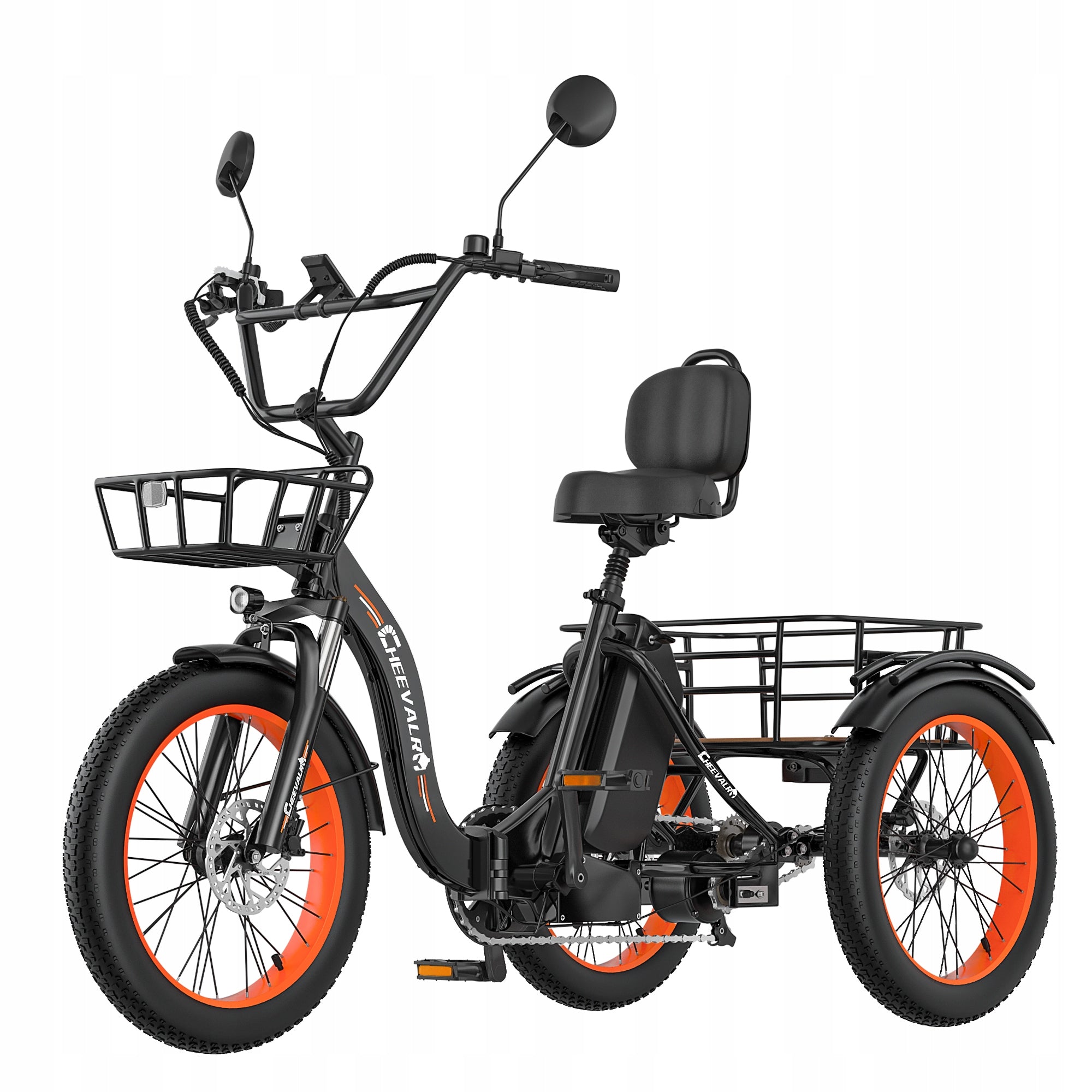 2026 Folding Electric Tricycle Cheevalry 1000W 48V 20AH 20*3.0" 90HP Packaging status original