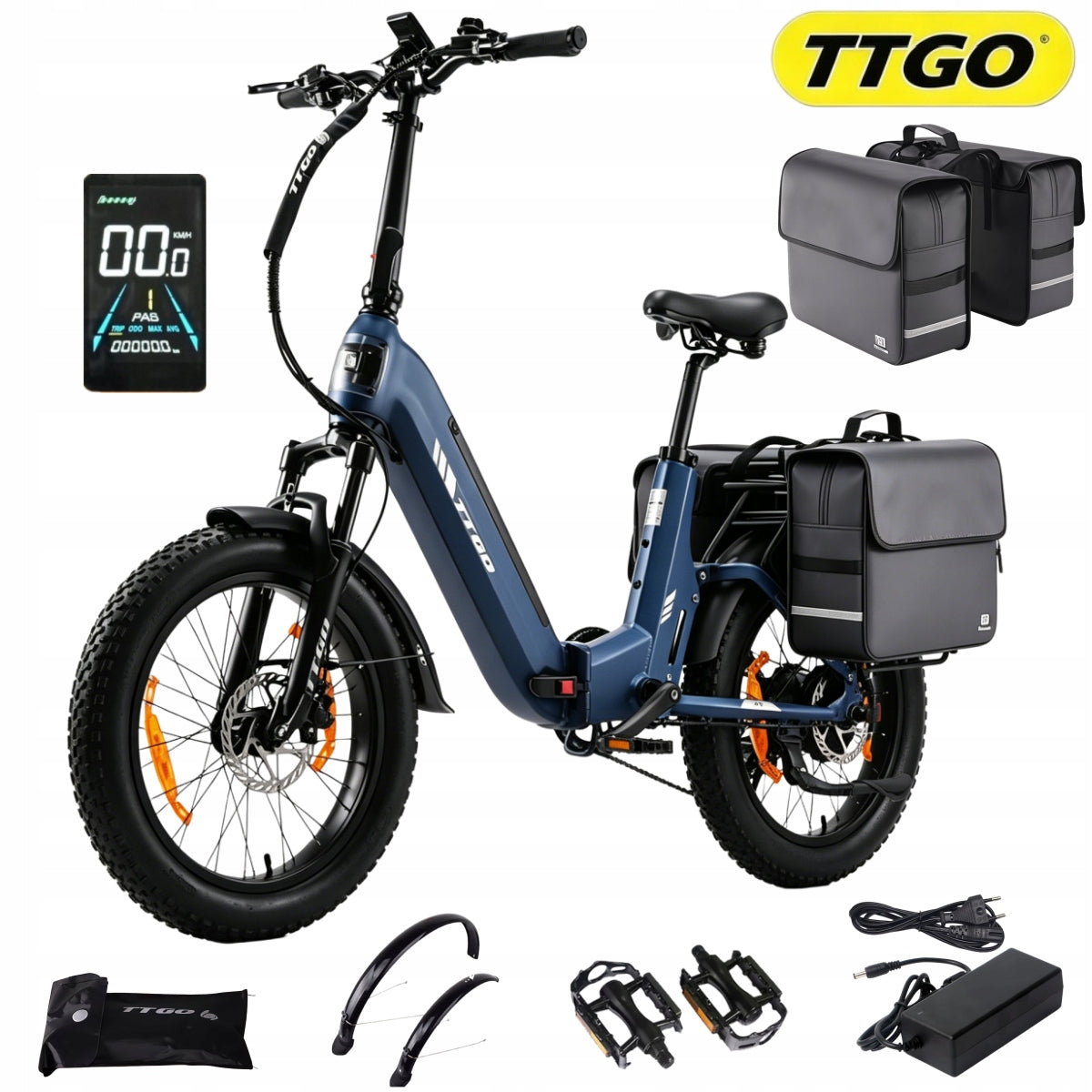 2026 Folding electric bike TTGO F7 250W 48V 15Ah 70NM 25KM/h 120KM -EU