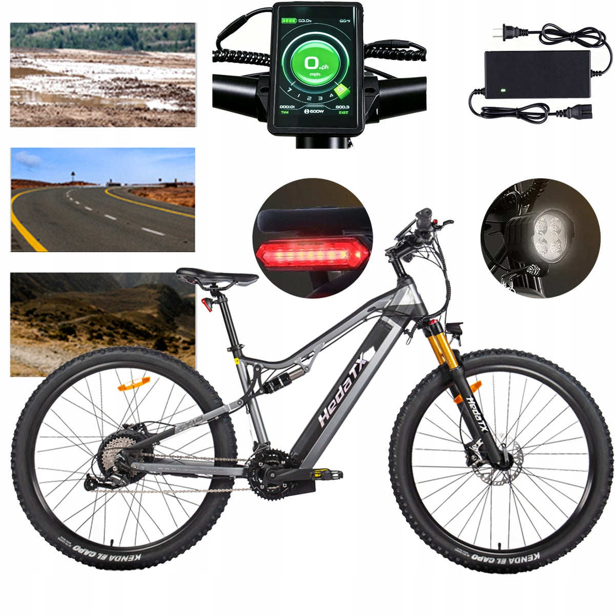 2026 HedaTX TX19 Electric vehicle 1000W 48V 19.2Ah 45km/h 70km Range 29" Foldability partially assembled, calibrated