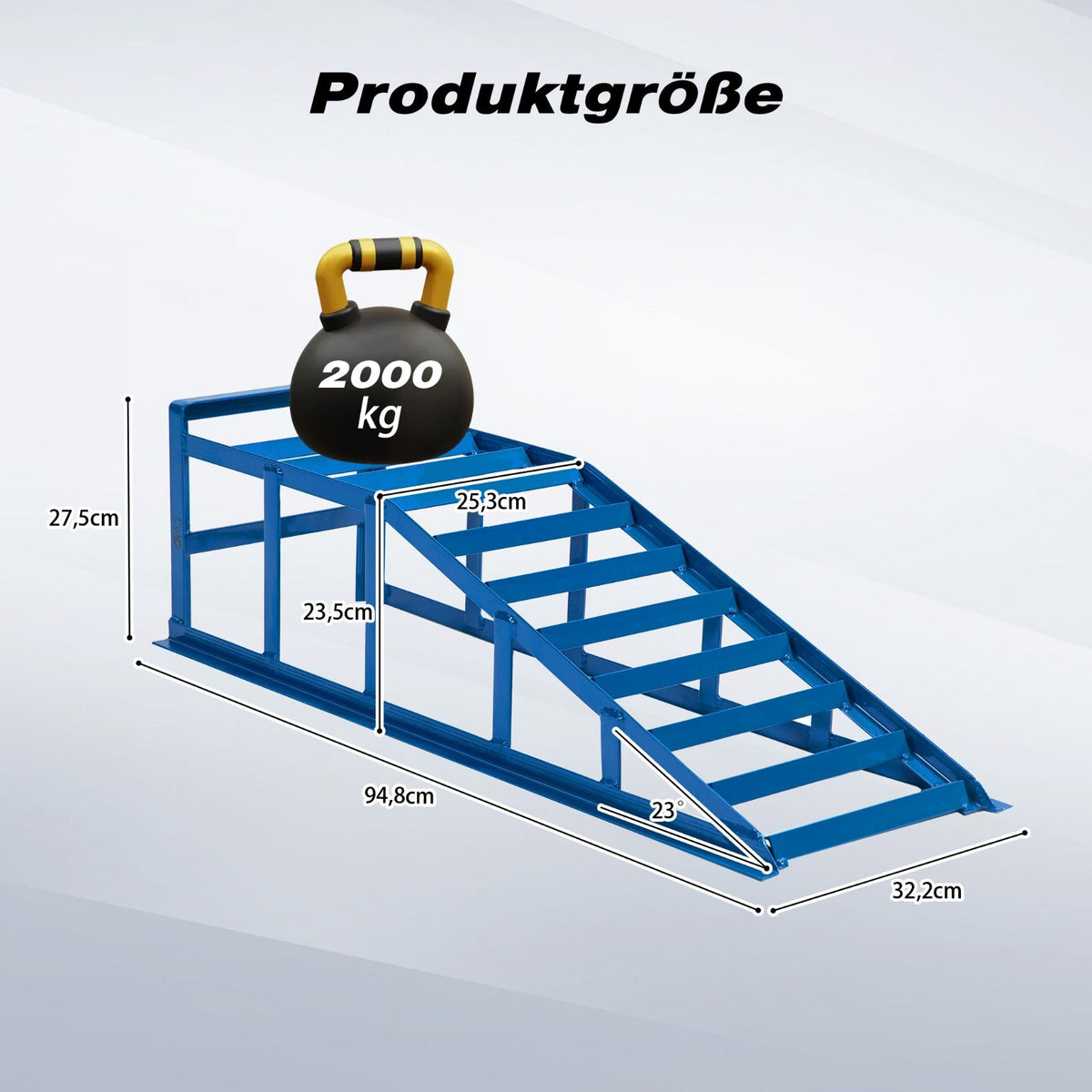 2026 Hydraulic overrun ramp 2000 kg lift 2 pieces blue Brand no brand