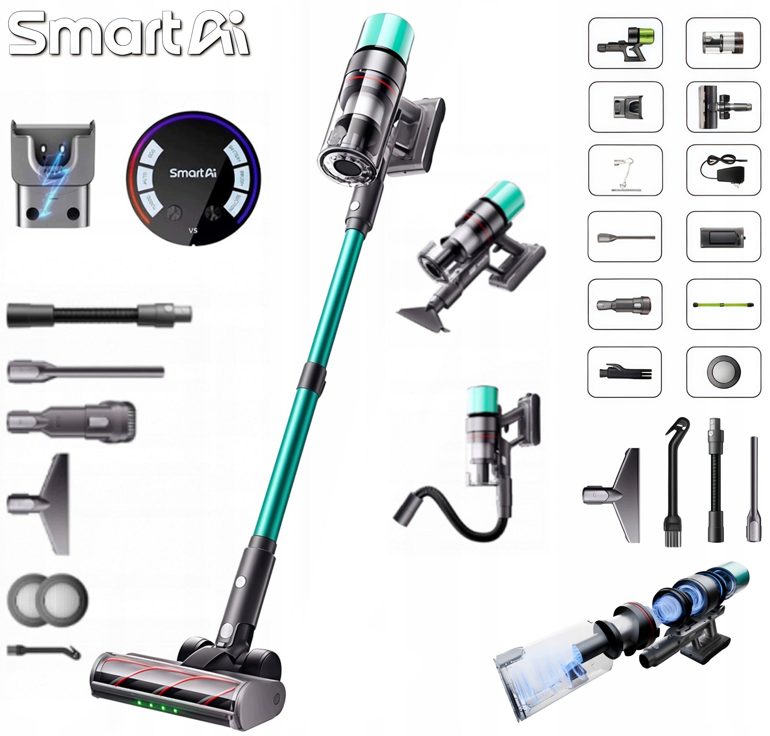 2026 NEW Cleaning Robot SmartAi V5 Pro 650W 29.6V 24000mAh 65kPa 80min