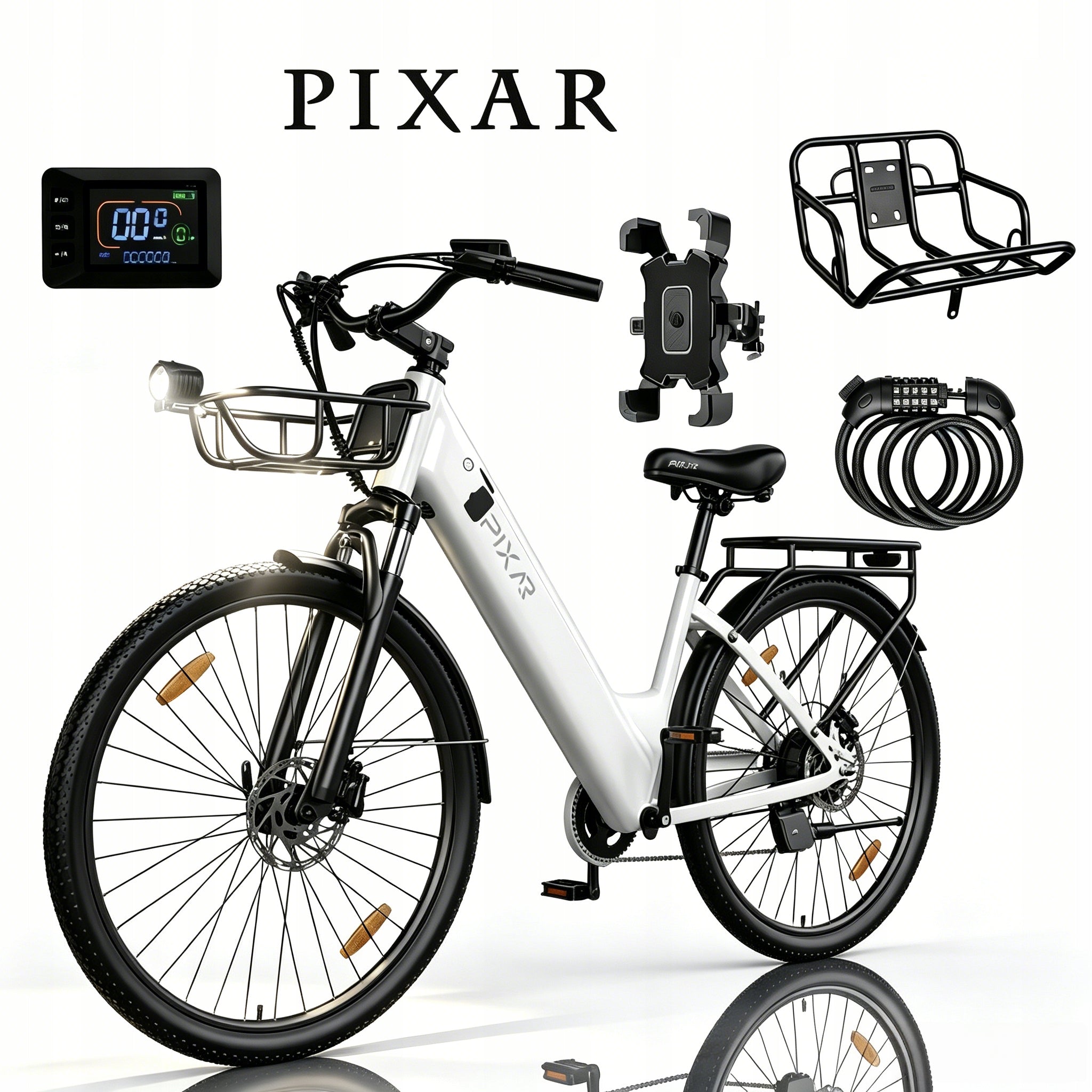 2026 NEW Electric city bike Pixar C1 Pro 250W 36V 18Ah 25KM/H EU
