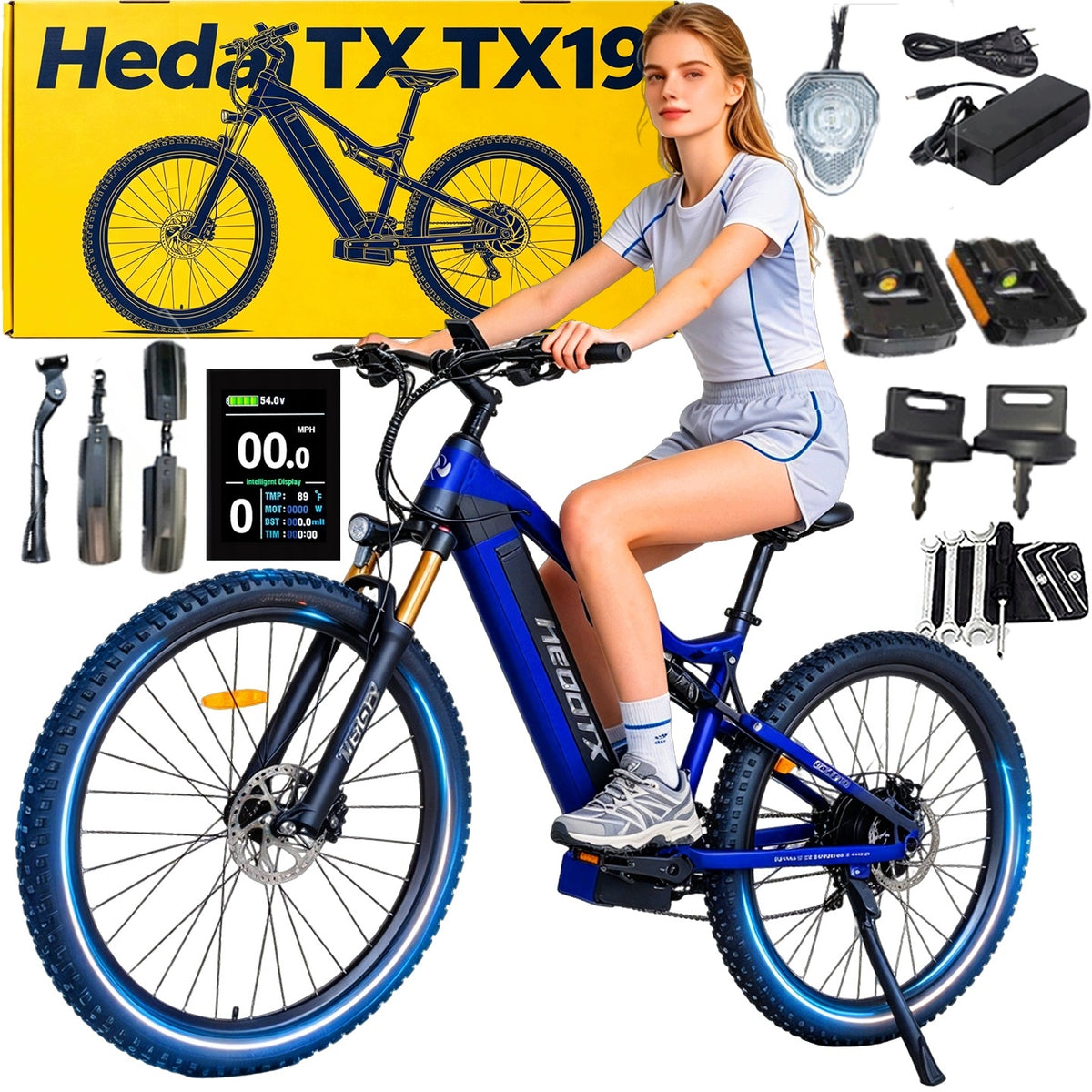 2026 NEW Electric vehicle HedaTX TX19 1000 W 29" lithium-ion 48V 19,2Ah PL