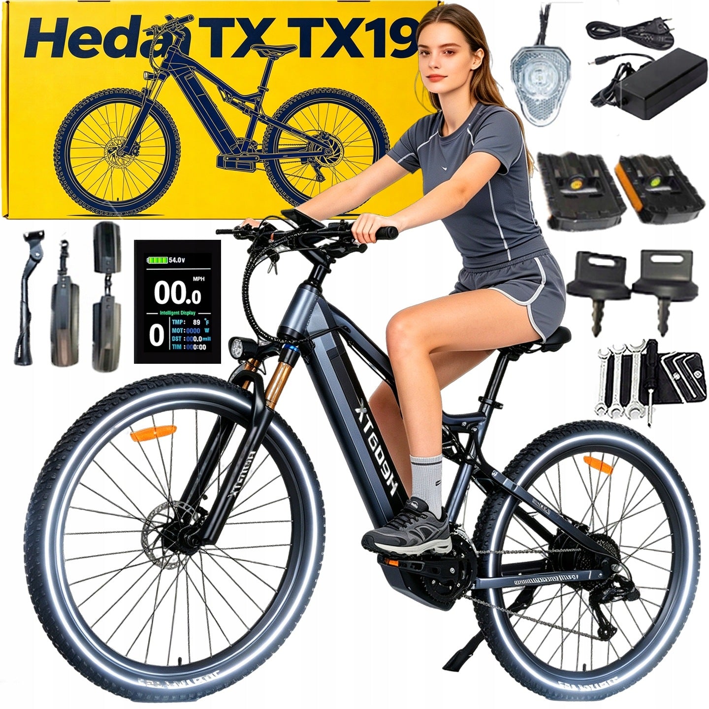 2026 NEW HedaTX TX19 Electric Vehicle 1000W 48V 19,2Ah 45km/h 70km 29"