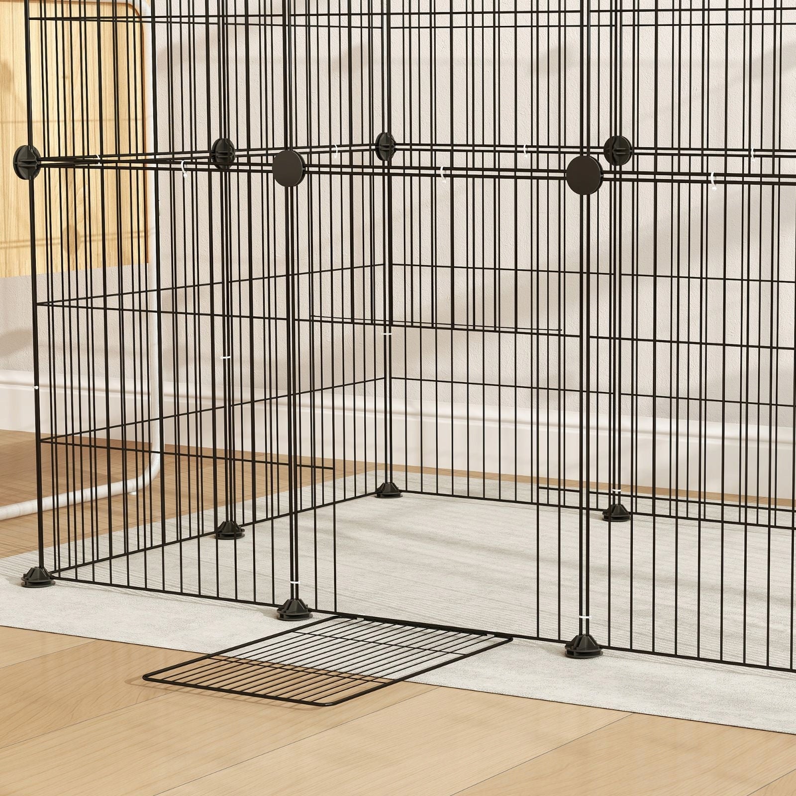 2026 Playpen for rabbits rodents steel catwalk 120x60x80 cm black Product weight with unit packaging 6.8 kg