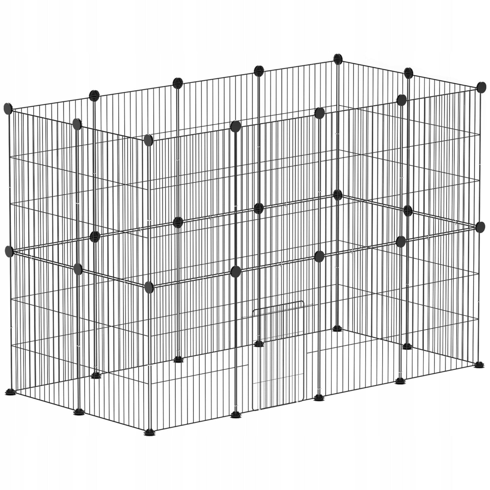 2026 Playpen for rabbits rodents steel catwalk 120x60x80 cm black