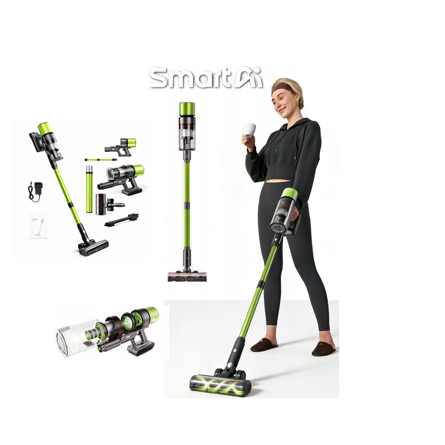 2026 SmartAi V6 Smart Home/Industrial Vacuum Cleaner 24000 mAh 29,6