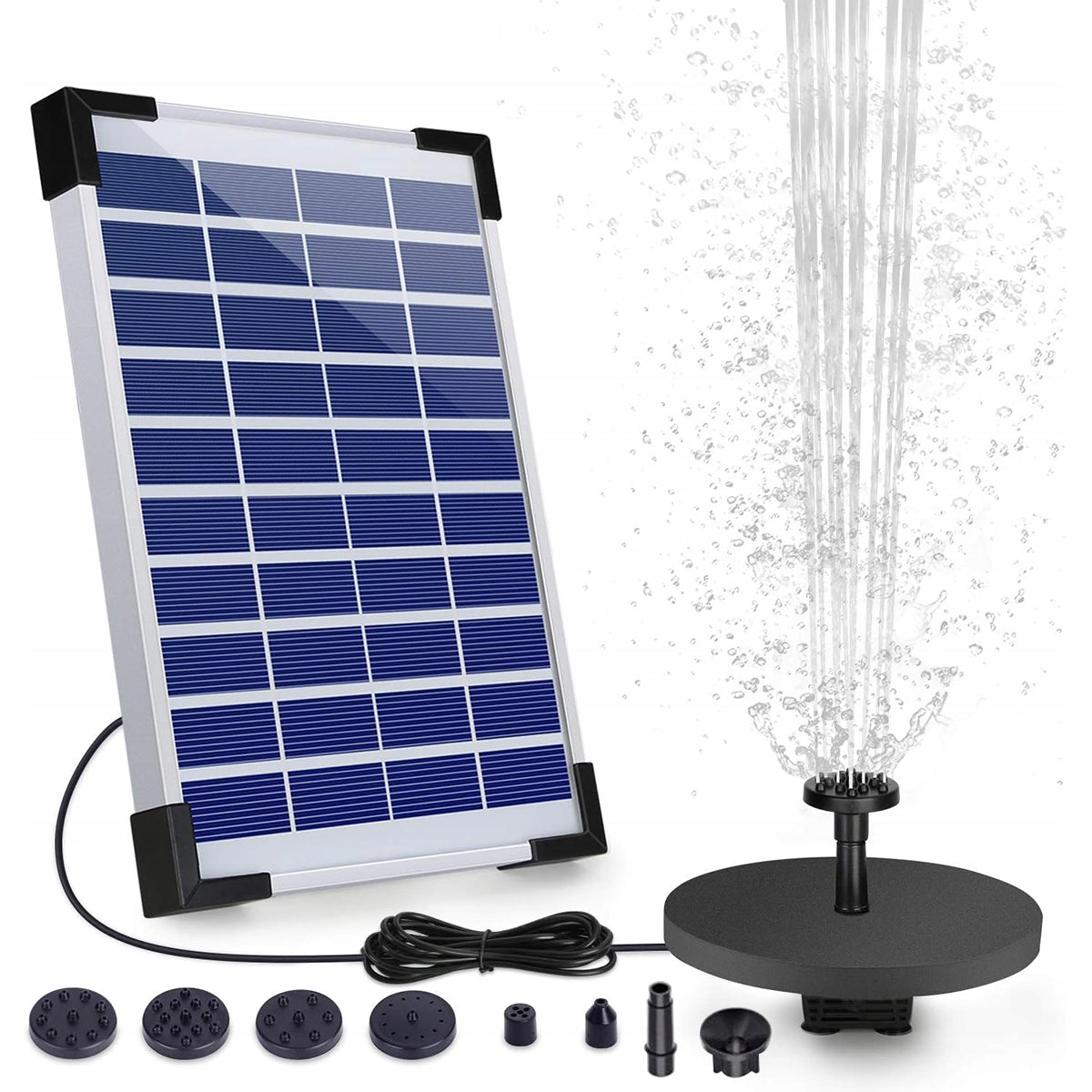 2026 Solar Fountain Floating for Water Eyelets 6 Garden Nozzles Pond 16cm Manufacturer code 4069943646627