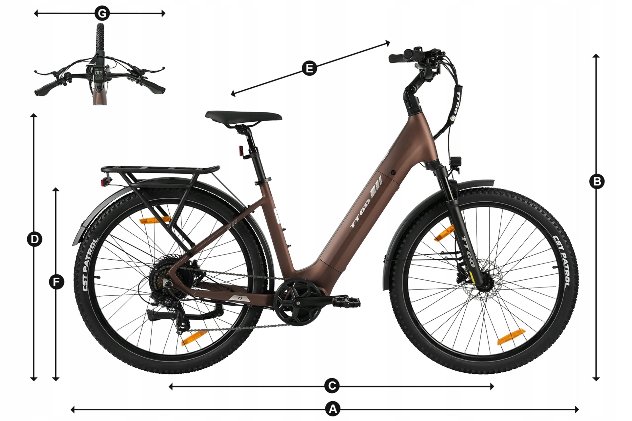 2026 TTGO Z3 27,5" City electric bike 250 W 48 V 15Ah 7 gears 120HP Maximum rated power electric bike (under 250W)