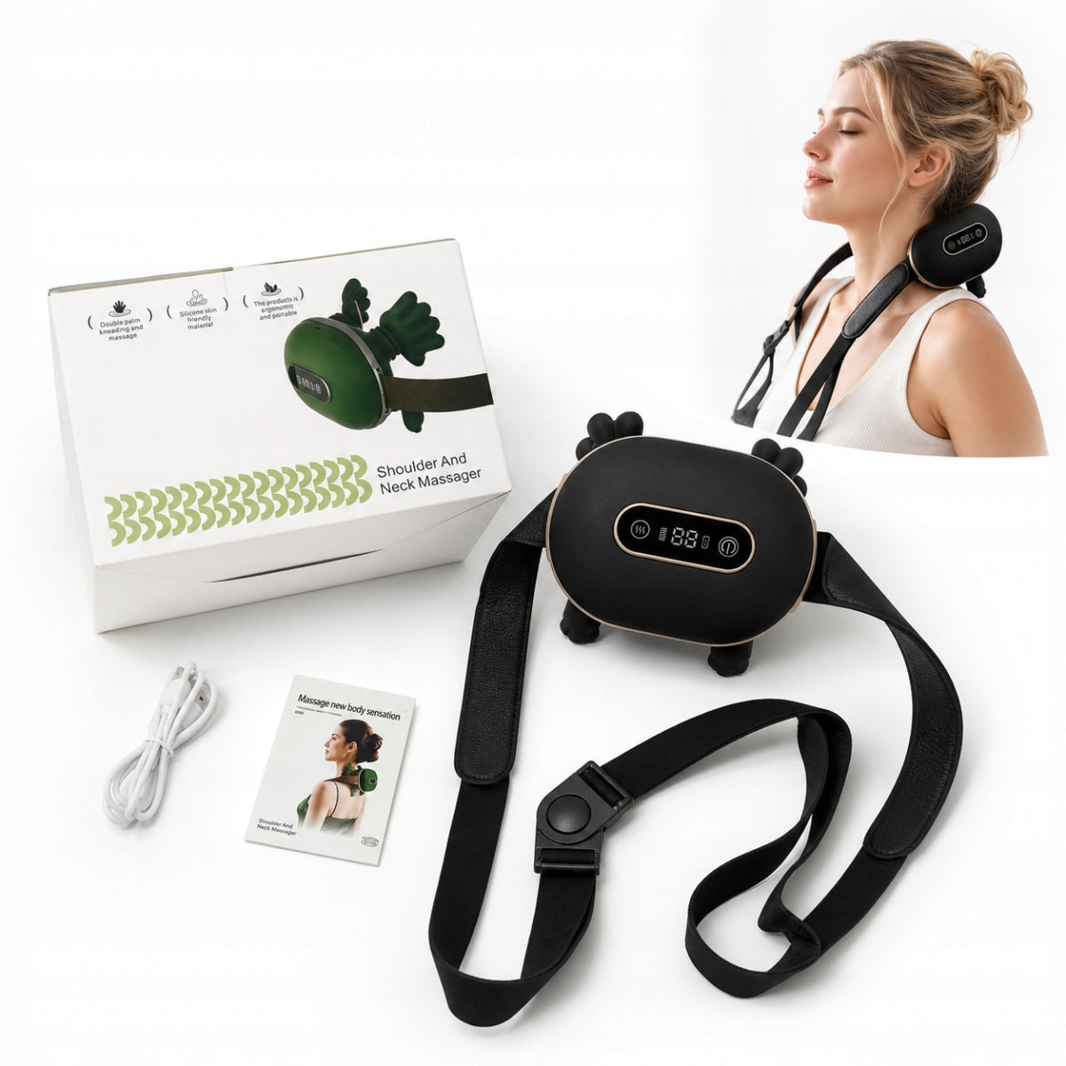 2026 WIRELESS MASSAGER FOR NECK BACK SHOULDERS HEATED SHIATSU