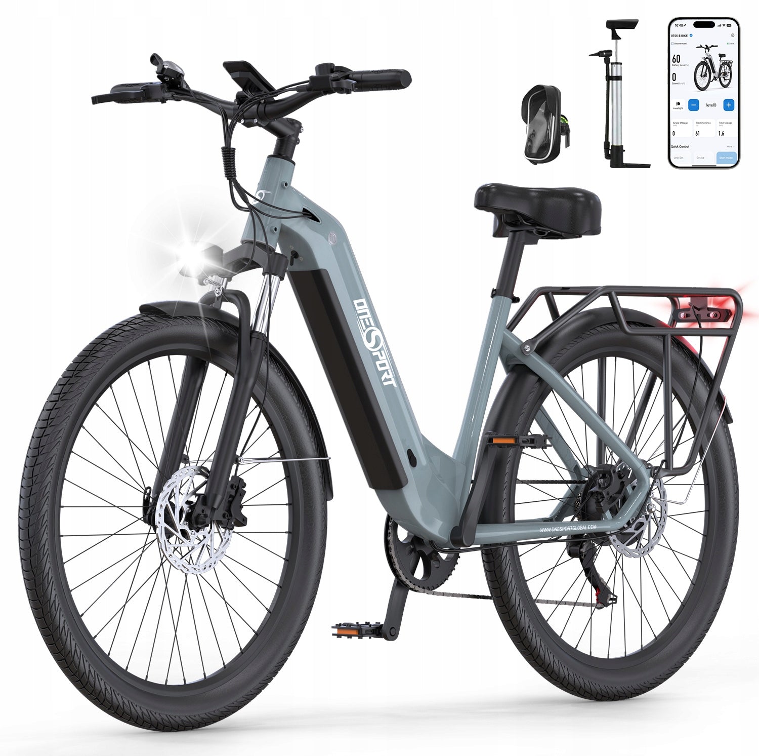 2026 Women's/Men's Electric Bike ONESPORT OT05 250W 36V 18.2Ah 27.5" PL