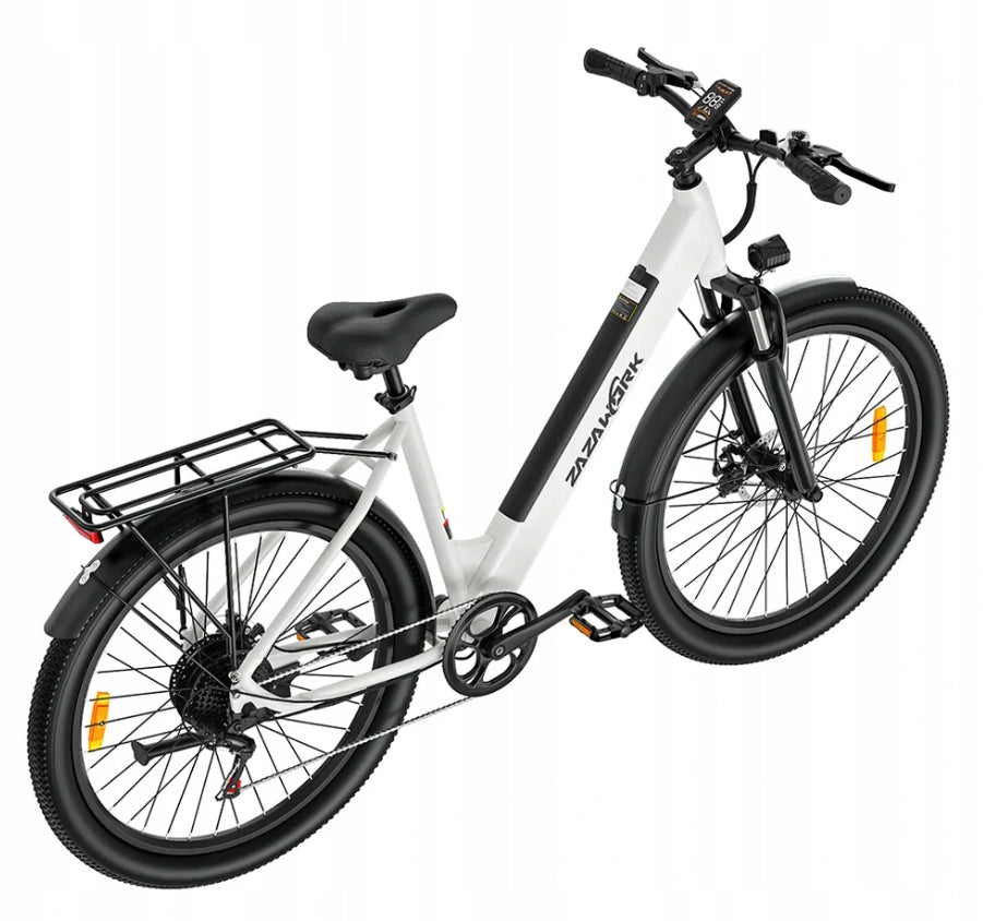 2026 ZAZAWORK C28 Electric Bikes 250W 36V 20AH 120KM 25KM/H 120KG White Foldability partially assembled, calibrated