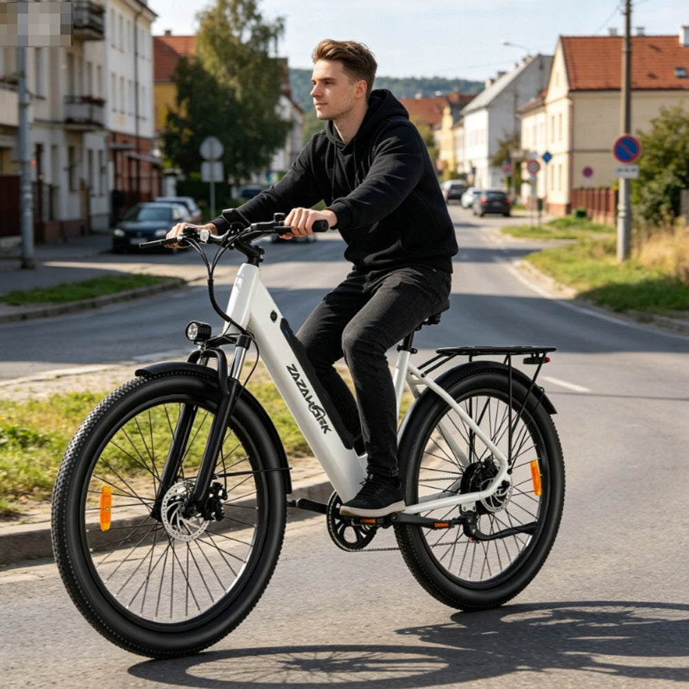 2026 ZAZAWORK C28 Electric Bikes 250W 36V 20AH 120KM 25KM/H 120KG White Model 2026 ZAZAWORK c28 25KM/H 120KM