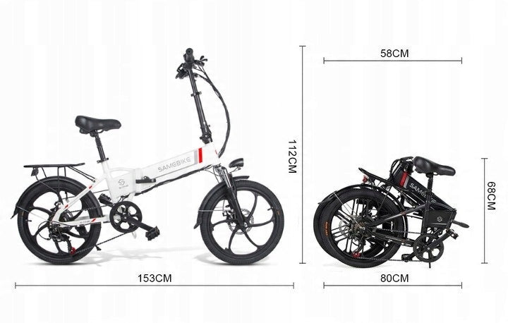 2026NEW SAMEBIKE 20LVXD30-II Electric Vehicle 48V 32KM/H 80KM 20" Shimano 7 Manufacturer code SAMEBIKE 20LVXD30-II-IT-BK-EU ZYW