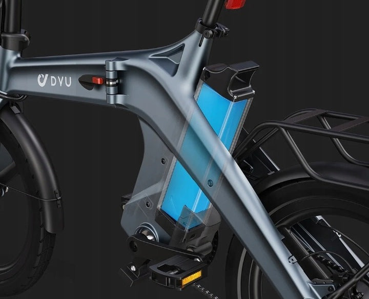2026New DYU T1 Electric Vehicle 20-inch frame, 20-inch magnesium alloy rims Model DYU T1 gray blue 9331522495724