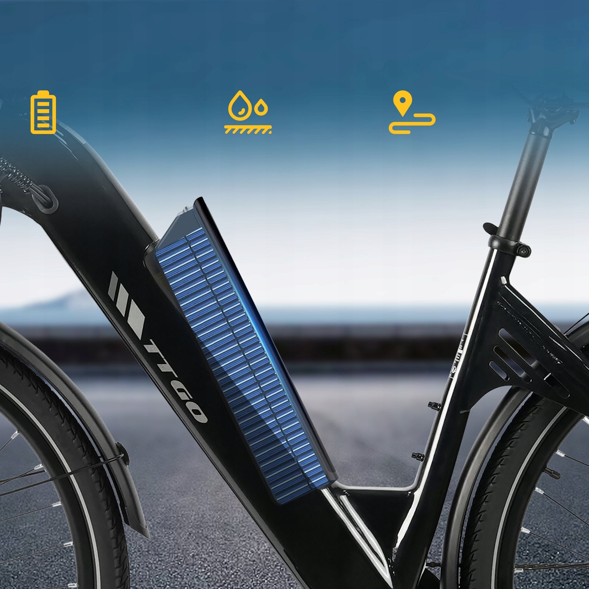 2026TTGO C3 SE Electric Bike 250W 36V 18AH 25KM/H 120KM 28''City PL- Black Maximum rated power electric bike (under 250W)