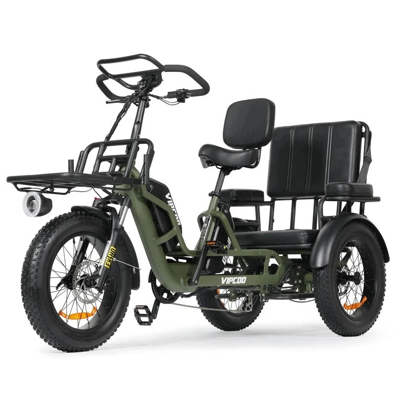 20“Folding Electric Tricycle Double Hidoes Vipcoo R1 750W 48V 40AH 85Nm