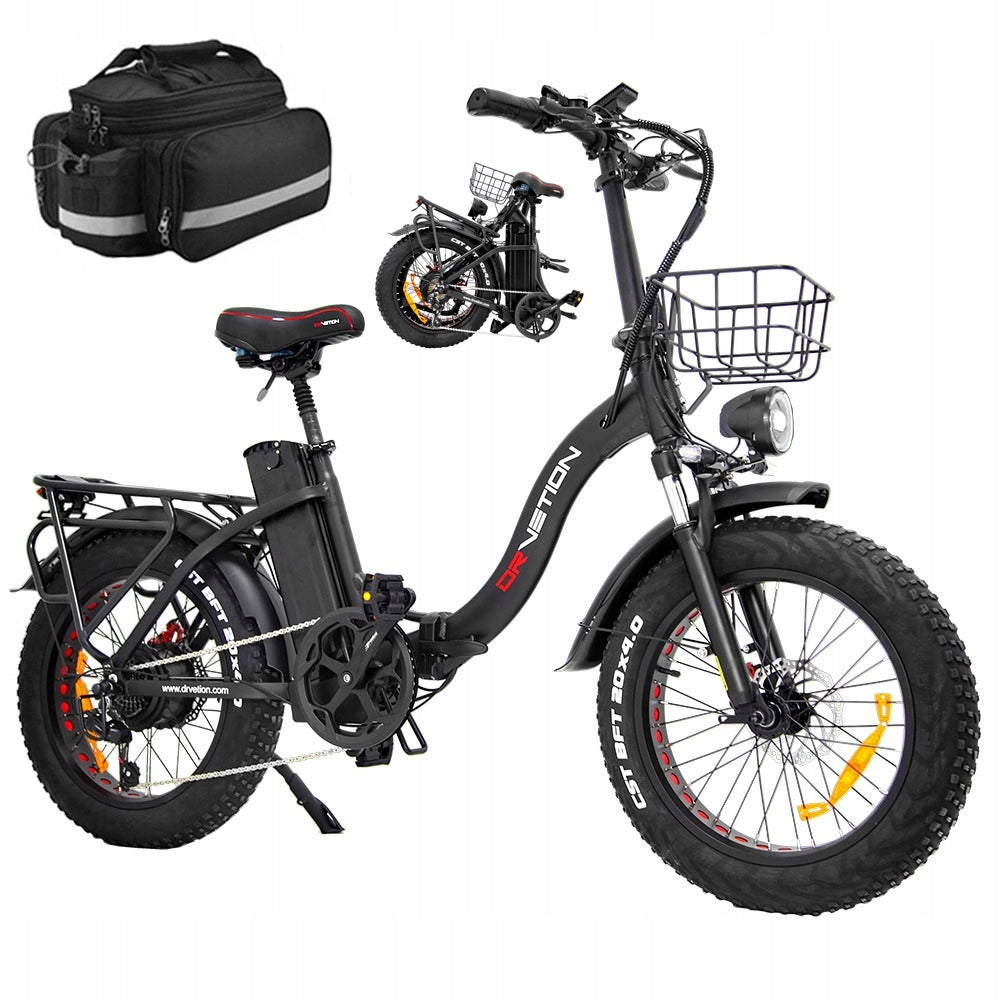 20”Folding Electric Vehicles DRVETION CT20 1000W 45km/h 15AH+bag oil brake