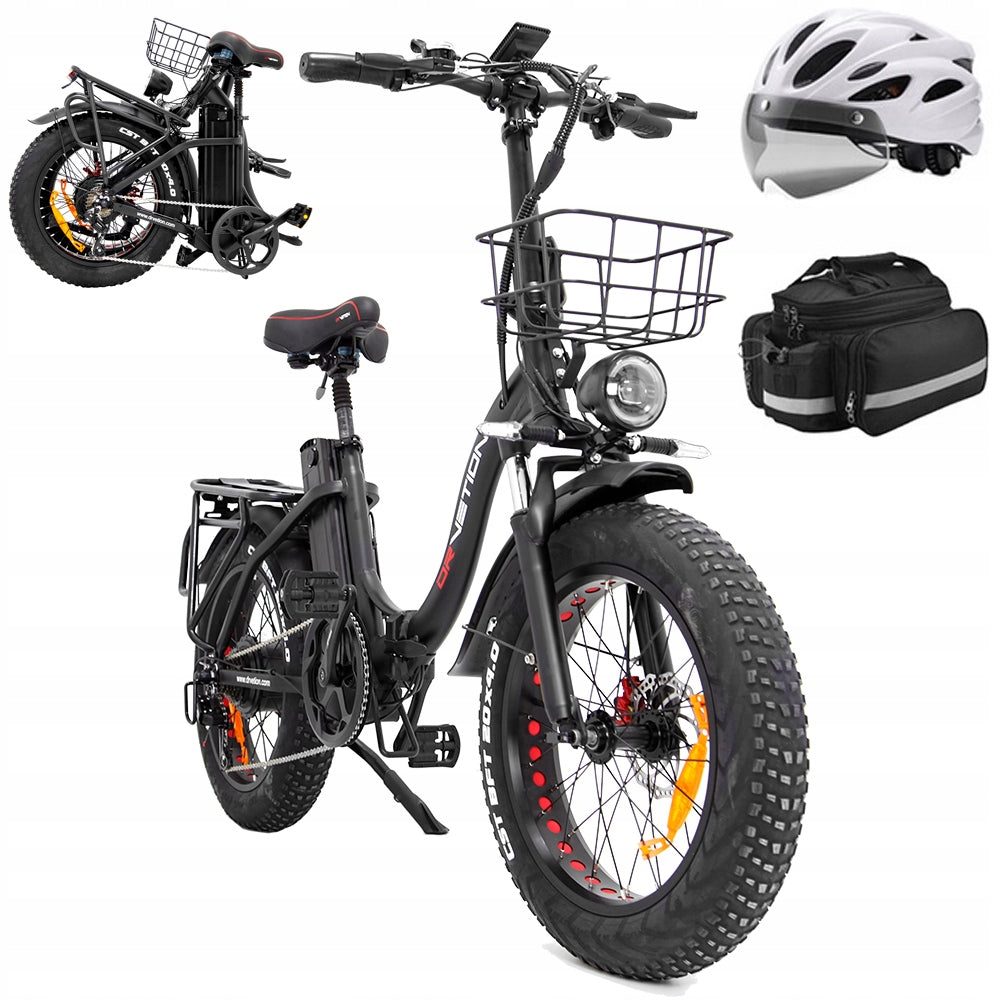 20”Folding Electric Vehicles DRVETION CT20 1000W 45km/h 20AH MTB+KASK+Bag