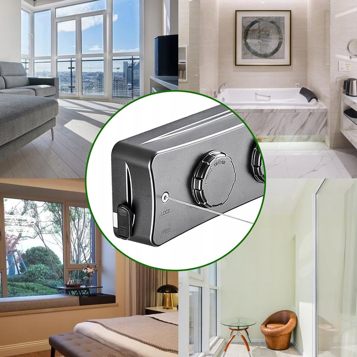 20KG ROLL-UP DRYING CORD WITHOUT DRILLING FOR BATHROOM BALCONY Brand no brand
