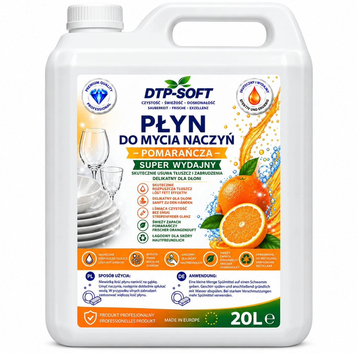 20L DISHWASHING LIQUID ORANGE - MODERN FORMULA 20 LITERS PREMIUM