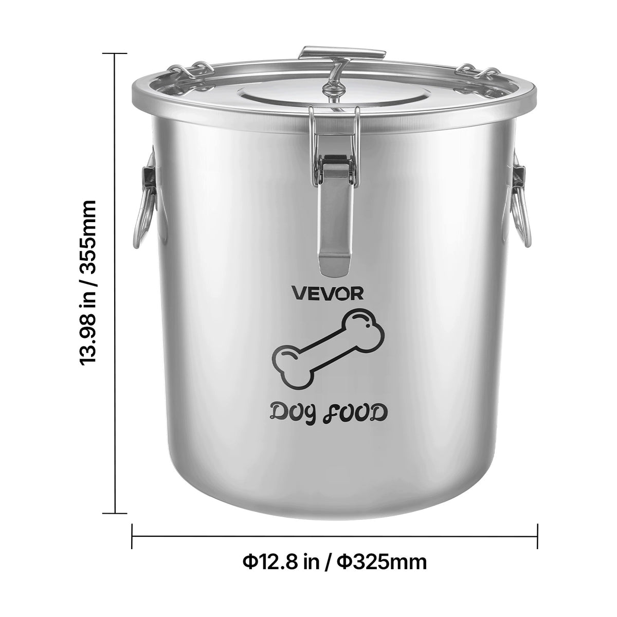 20L Stainless Steel Dog Food Container with Airtight Lid Manufacturer code BXGXMXBXG1PCC