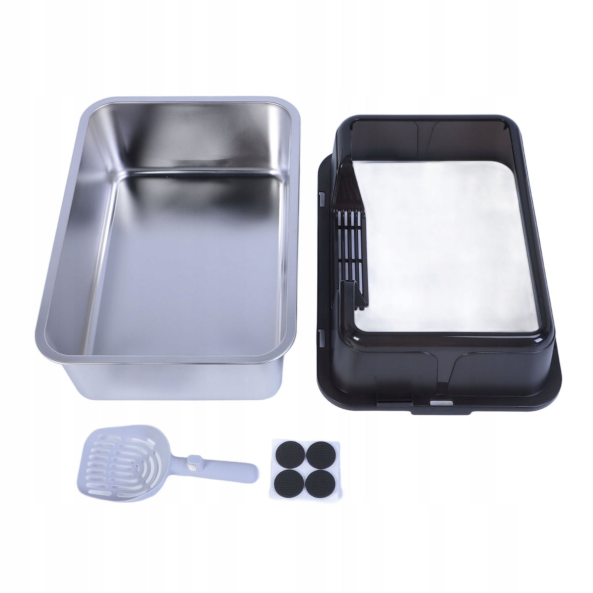 20L Stainless Steel Metal Litter Box Easy to Clean R7