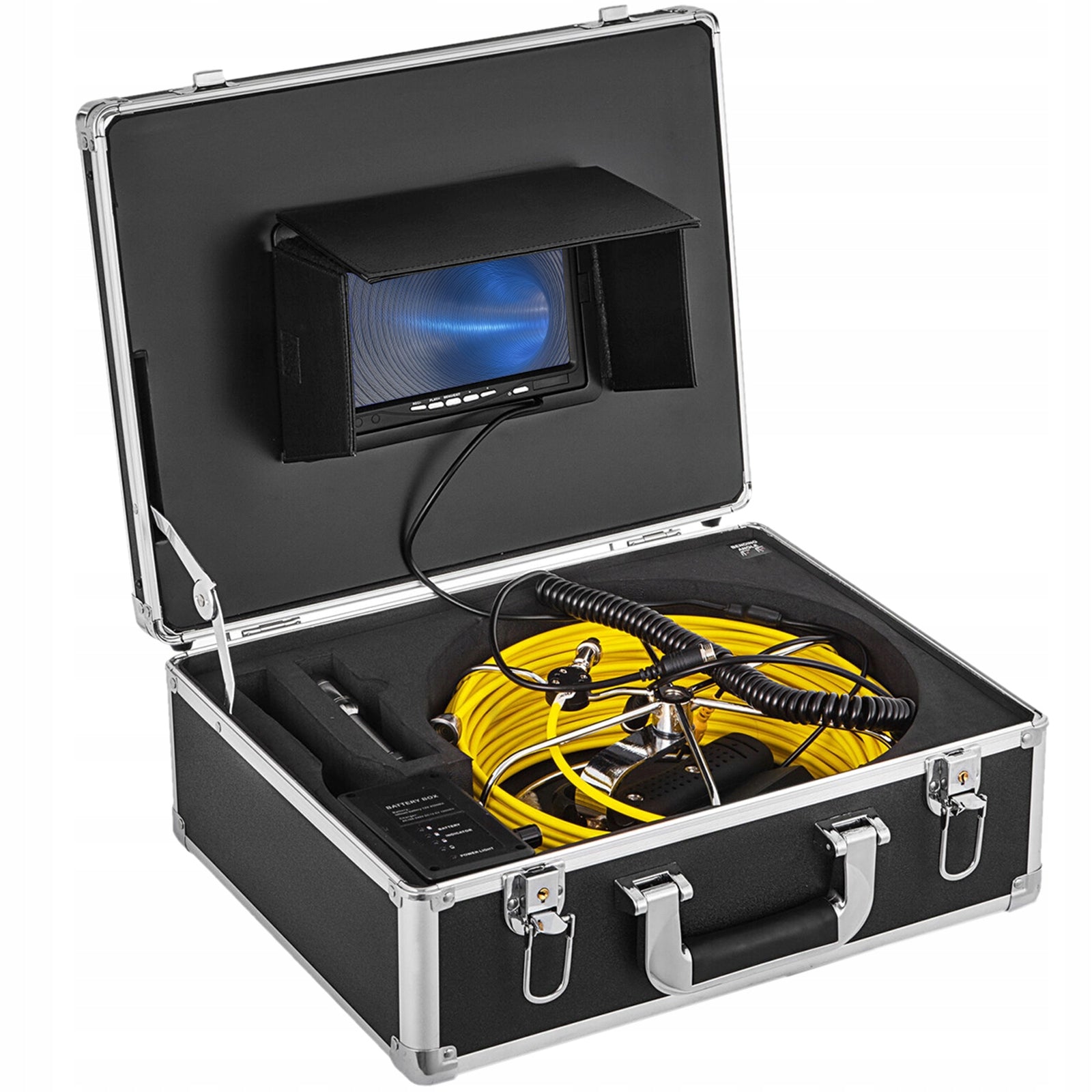 20M Sewer Inspection Camera 9 Inch Monitor LCD DVR 8G SD Card Waterproof
