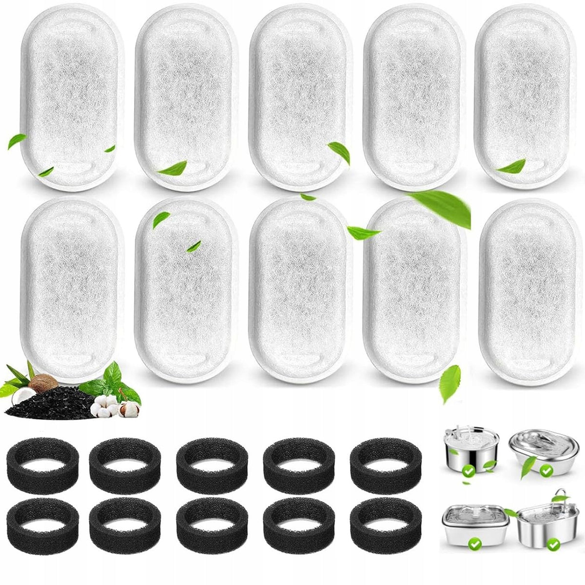 20PCS CARBON FILTER FOR DOG CAT WATER FOUNTAIN DRINKER
