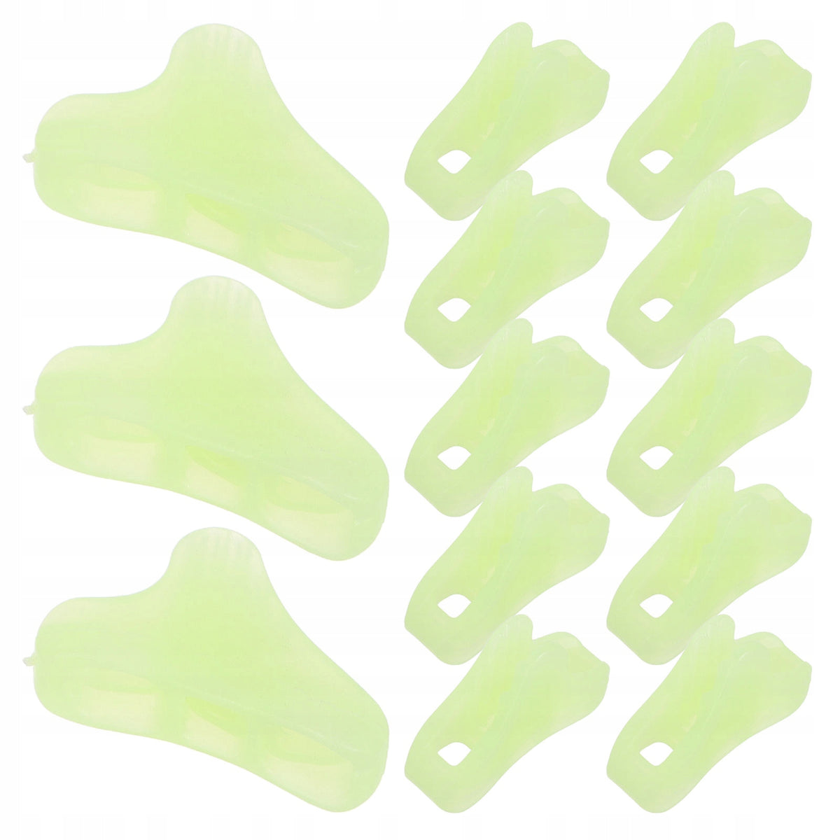 20PCS GREEN CAMPING BUCKLE DURABLE TENT ROPE TENSIONER WITH ANTI-SLIP