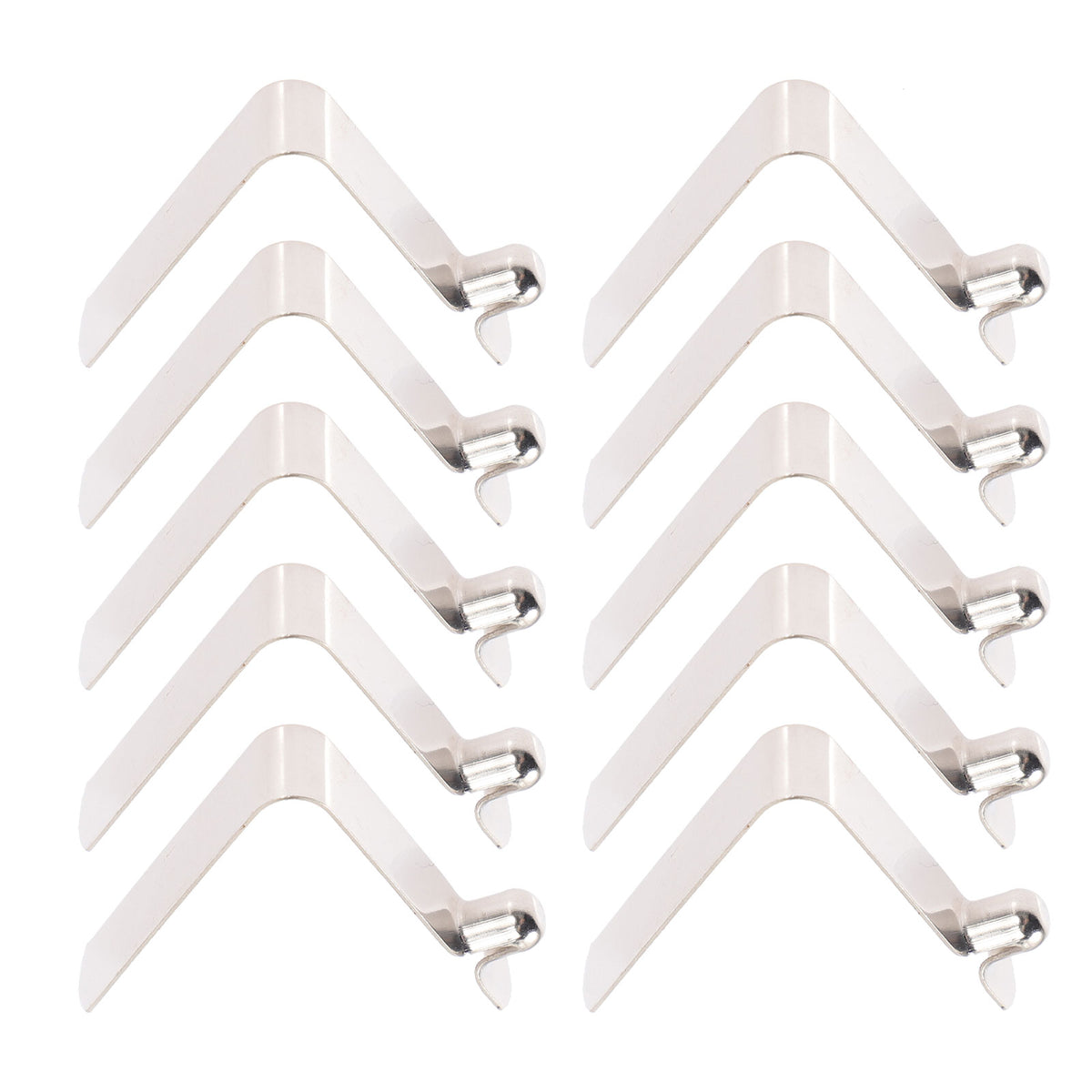 20Pcs Silver V Shape Spring Snap Clip Buckle for Kayak and Tent