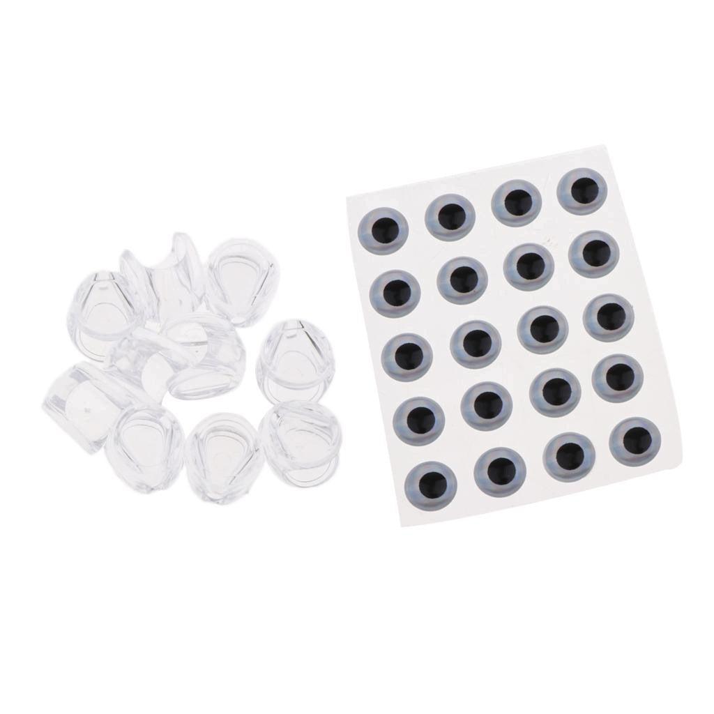 20pcs 3d Fishing Eyes Fishing Lure Eye & 10pcs Fishing 8mm Eyes+10mm Head