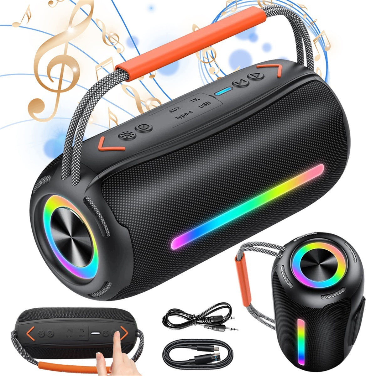 20w Bluetooth 5.4 Bluetooth Speaker Portable Waterproof Ipx6, Black Packaging status original