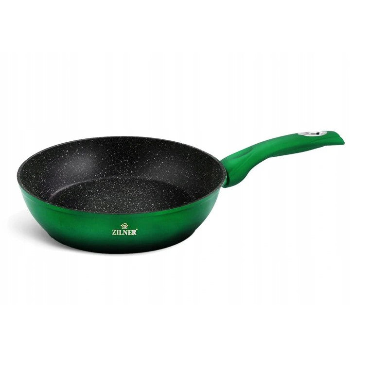 21-PIECE POT SET WITH MARBLE COATING 21el INDUCTION GAS Green Coating type granitic