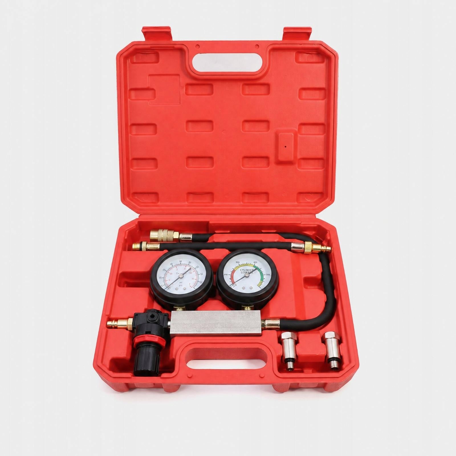 21 Pieces Cylinder Leak Tester Kit Engine Leak Detection Dual Gauge Leak Brand no brand