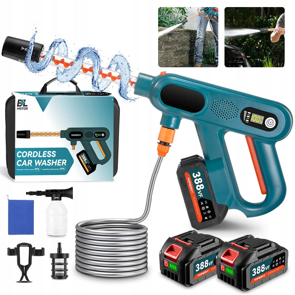 21V 2AKU CORDLESS PRESSURE WASHER GARDEN NOZZLE