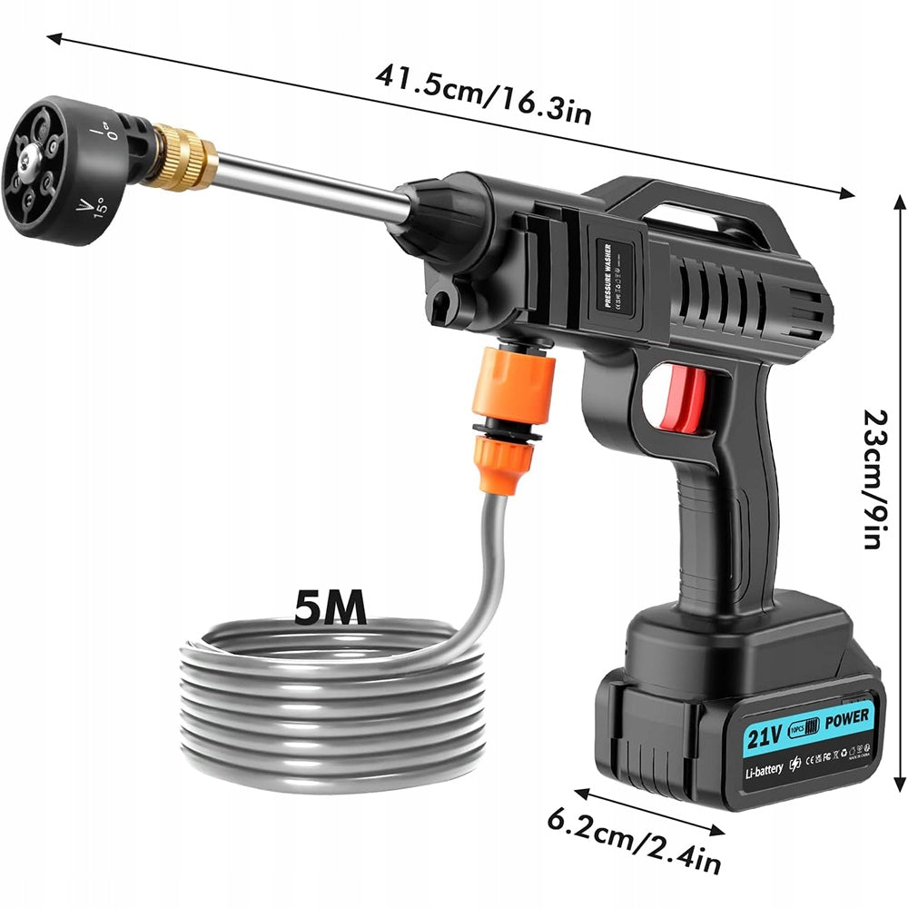 21V Wireless Pressure Washer with 2 Batteries for Car Packaging status original