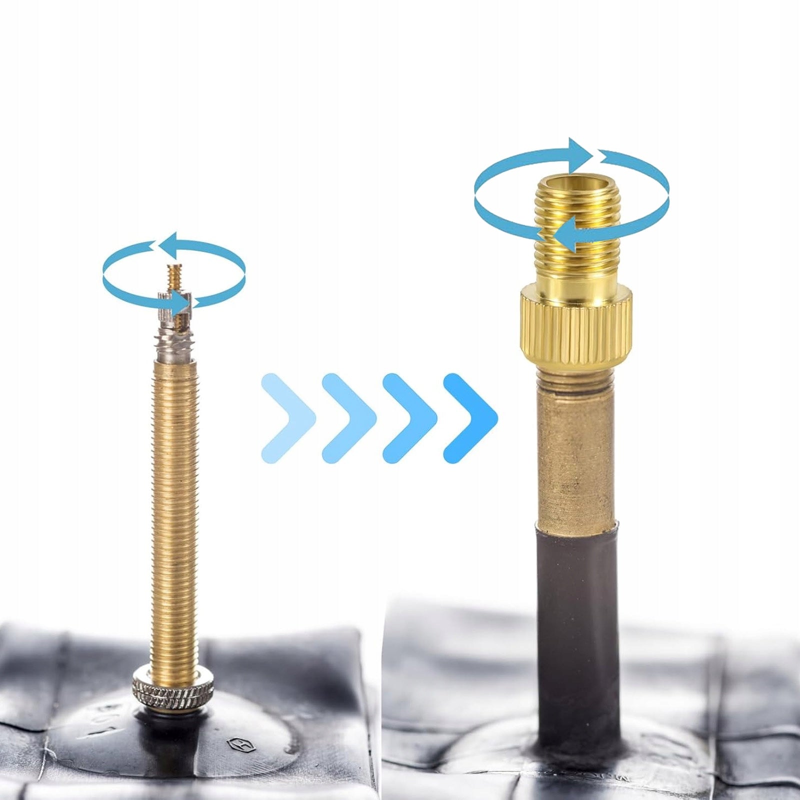 21pcs Bicycle Tire Valve Adapter Set for Pumping Dominant material metal